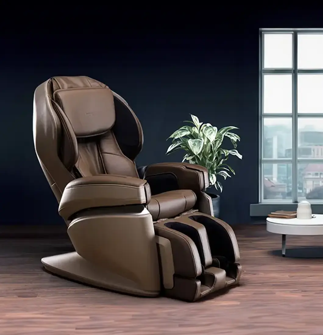 Poltrona massaggiante Fujiiryoki JP2000 Beige Fumé, eleganza senza tempo e massaggi avanzati per il massimo relax.